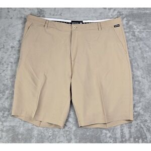 Tattoo Golf Performance Shorts Men's Size 42 Stretch Poly‎ Beige Skull EUC